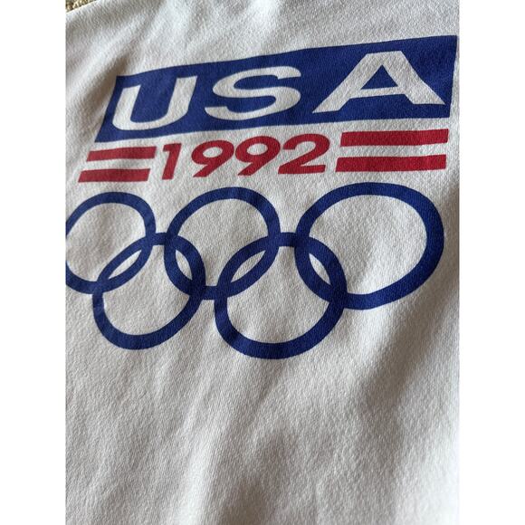 Vintage USA 1992 Olympics USA Made Discus Athletic White XL Crewneck - Picture 3 of 8
